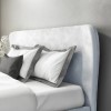 Light Grey Velvet King Size Ottoman Bed with Legs - Margot