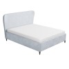 Light Grey Velvet King Size Ottoman Bed with Legs - Margot