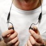 Wireless Magnetic Bluetooth Hands-free Earphones In Black With NEW Magnetic On/Off Controls Like Beats X 