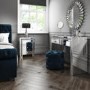 Mariah Crushed Diamond Mirrored Bedside Table in Silver