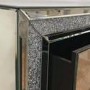 Mariah Crushed Diamond Mirrored Bedside Table in Silver