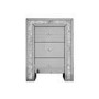 Mariah Crushed Diamond Mirrored Bedside Table in Silver