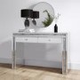 Silver Mirrored Dressing Table with 2 Drawers - Mariah