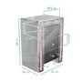 Mariah Crush Diamond Mirrored Bedside Table in Pink