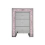 Mariah Crush Diamond Mirrored Bedside Table in Pink