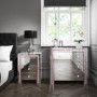 Mariah Crush Diamond Mirror Chest of Drawers in Pink