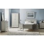 Grey Painted 2 Door Double Wardrobe with Drawer - Maine - Julian Bowen