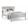 Grey Wooden Double Bed Frame with Footboard - Maine - Julian Bowen
