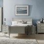 Grey Wooden Double Bed Frame with Footboard - Maine - Julian Bowen