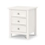 White Painted 3 Drawer Bedside Table - Maine - Julian Bowen