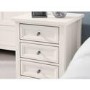 White Painted 3 Drawer Bedside Table - Maine - Julian Bowen