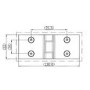 GRADE A1 - Brushed Brass Hinged L Shape Shower Bath Screen 1450 x 955mm - Maia