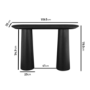 Black Wooden Console Table with Flared Legs - Malia