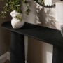 Black Wooden Console Table with Flared Legs - Malia