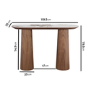 Walnut and Marble Effect Console Table with Flared Legs - Malia