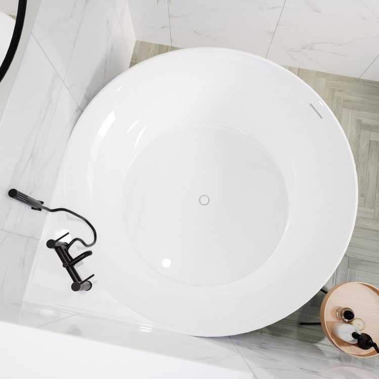 ALMOST PERFECT - Freestanding Round Corner Bath 1250 x 1250mm - Malta