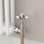 Maesta Chrome Traditional Manual Angled Radiator Valves (pair)