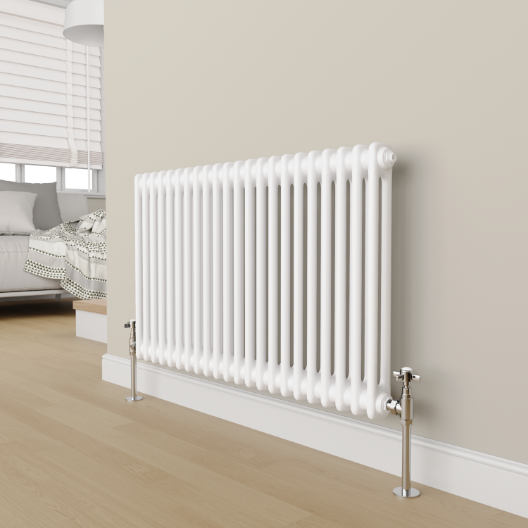 Maesta Chrome Traditional Manual Angled Radiator Valves (pair)