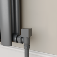Elego Anthracite Gray Modern Manual Angled Radiator Valves (pair) Elego Anthracite Gray Modern Manual Angled Radiator Valves (pair)