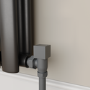 Elego Anthracite Gray Modern Manual Angled Radiator Valves (pair)