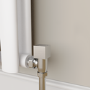 Elego Chrome Modern Manual Angled Radiator Valves (pair)