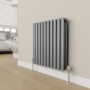 Elego Chrome Modern Manual Angled Radiator Valves (pair)