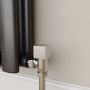Elego Chrome Modern Manual Angled Radiator Valves (pair)