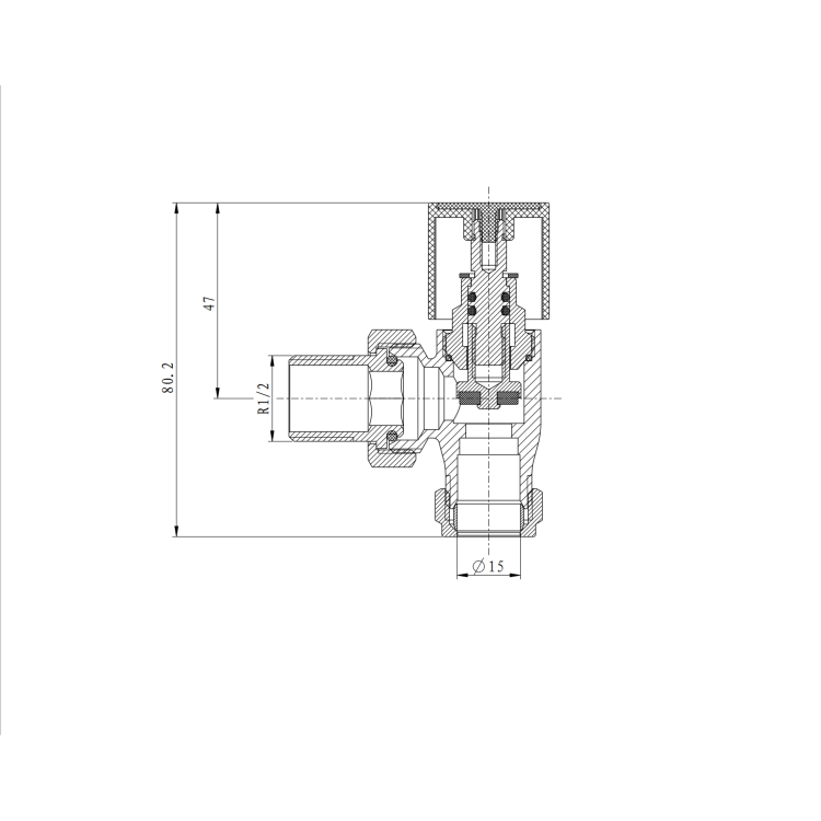 Elego Chrome Modern Manual Angled Radiator Valves (pair)