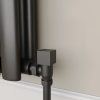 Elego Matte Black Modern Manual Angled Radiator Valves (pair) Elego Matte Black Modern Manual Angled Radiator Valves (pair)