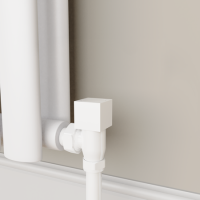 Elego White Modern Manual Angled Radiator Valves (pair) Elego White Modern Manual Angled Radiator Valves (pair)