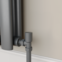 Elego Anthracite Gray Modern Manual Angled Radiator Valves (pair) Elego Anthracite Gray Modern Manual Angled Radiator Valves (pair)