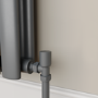 Elego Anthracite Gray Modern Manual Angled Valves (pair)