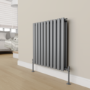 Elego Anthracite Gray Modern Manual Angled Radiator Valves (pair)