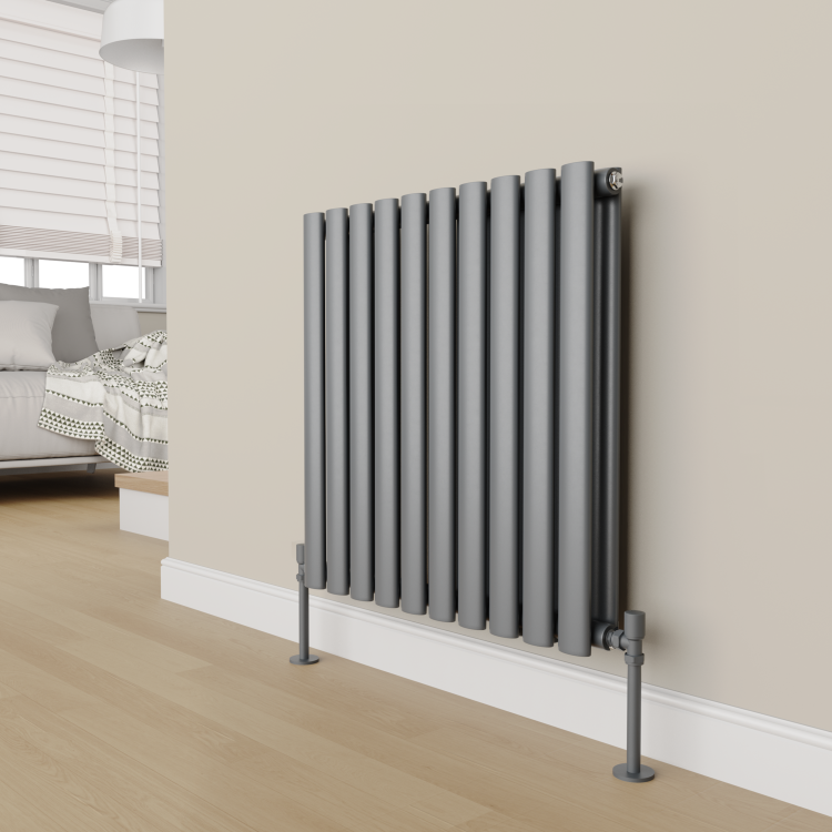 Elego Anthracite Gray Modern Manual Angled Valves (pair)