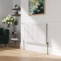 Elego Brushed Brass Modern Manual Angled Radiator Valves (pair)