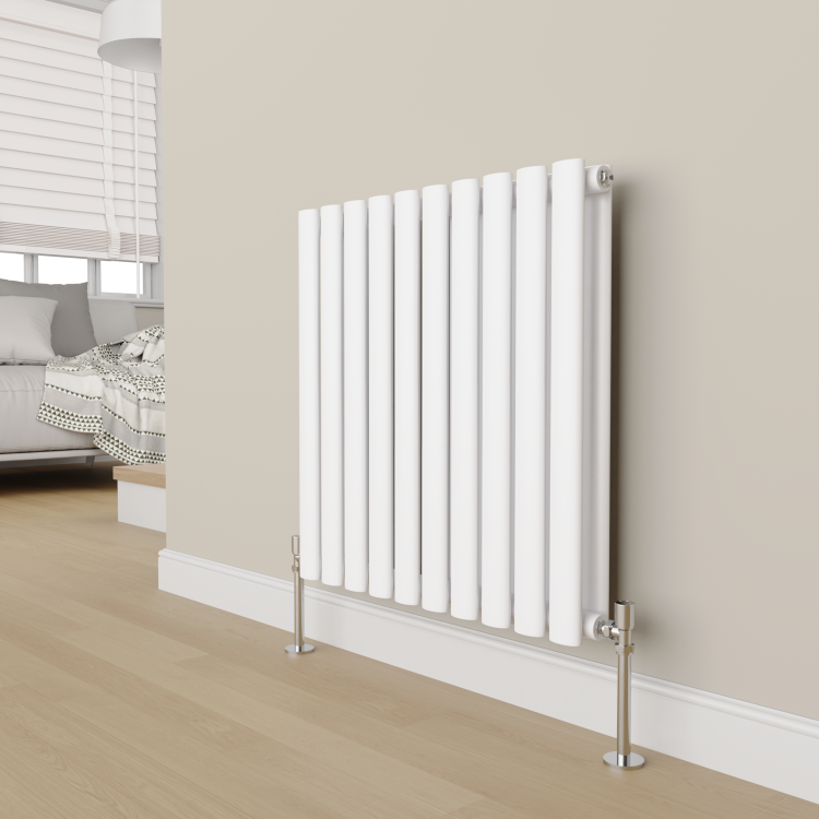 Elego Chrome Modern Manual Angled Radiator Valves (pair)