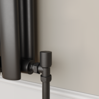 Elego Matte Black Modern Manual Angled Radiator Valves (pair) Elego Matte Black Modern Manual Angled Radiator Valves (pair)