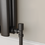 Elego Matte Black Modern Manual Angled Radiator Valves (pair)