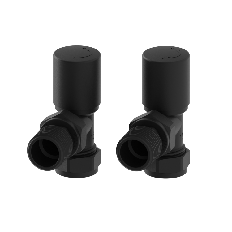Elego Matte Black Modern Manual Angled Valves (pair)