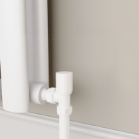 Elego White Modern Manual Angled Radiator Valves (pair) Elego White Modern Manual Angled Radiator Valves (pair)
