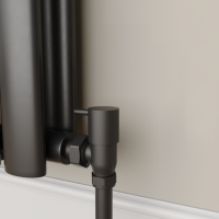 Elego Matte Black Modern Manual Angled Radiator Valves (pair) Elego Matte Black Modern Manual Angled Radiator Valves (pair)