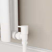 Elego White Modern Manual Angled Valves (pair)