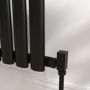 Elego Matte Black Modern Manual Angled Radiator Valves (pair)