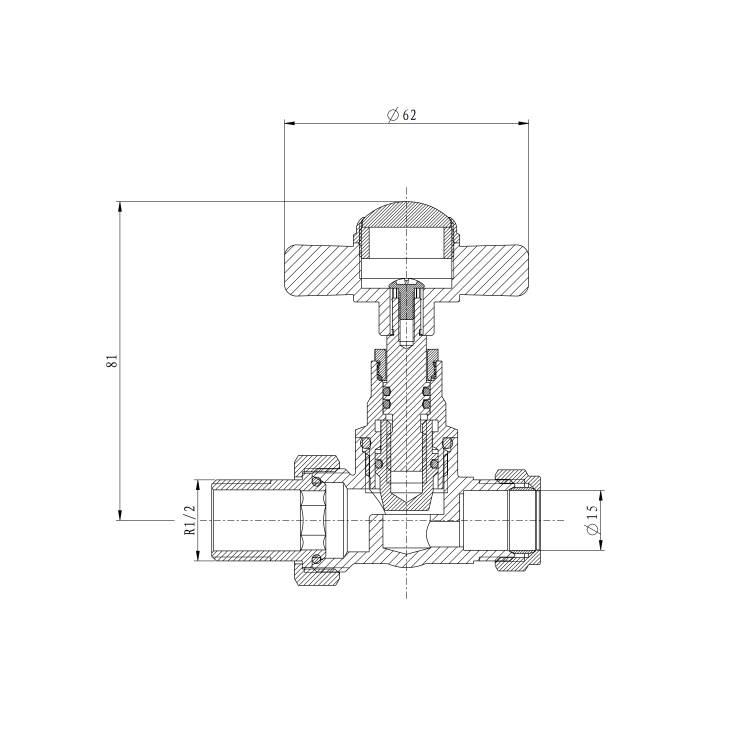 Maesta Anthracite Gray Traditional Manual Straight Radiator Valves (pair)