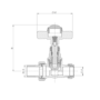 Maesta Chrome Traditional Manual Straight Radiator Valves (pair)
