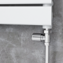 Elego Chrome Modern Manual Straight Radiator Valves (pair)