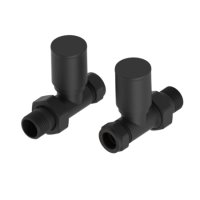 Elego Matte Black Modern Manual Straight Valves (pair)