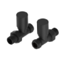 Elego Matte Black Modern Manual Straight Valves (pair)