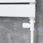 Elego White Modern Manual Straight Radiator Valves (pair)