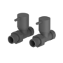 Elego Anthracite Gray Modern Manual Straight Valves (pair)